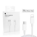Original Apple Lightning white charging cable, (C - iphone) ( USB - iphone) 1 M