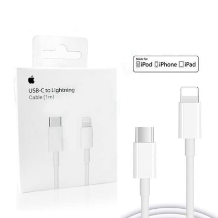 Original Apple Lightning white charging cable, (C - iphone) ( USB - iphone) 1 M