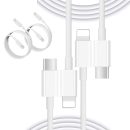 Original Apple Lightning white charging cable, (C - iphone) ( USB - iphone) 1 M - Image 4
